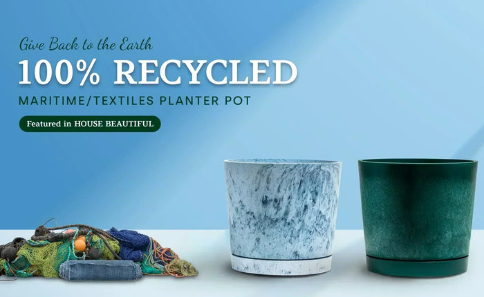 100% Recycled Planter Pots for Eco-Friendly Gardening