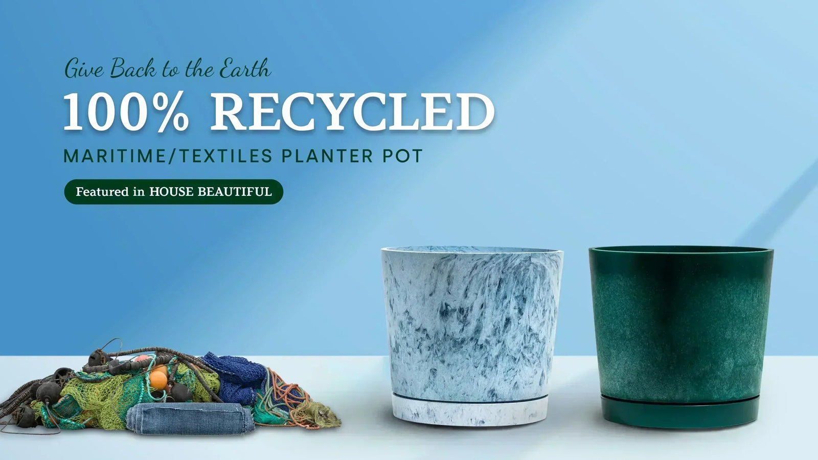 100% Recycled Planter Pots for Eco-Friendly Gardening
